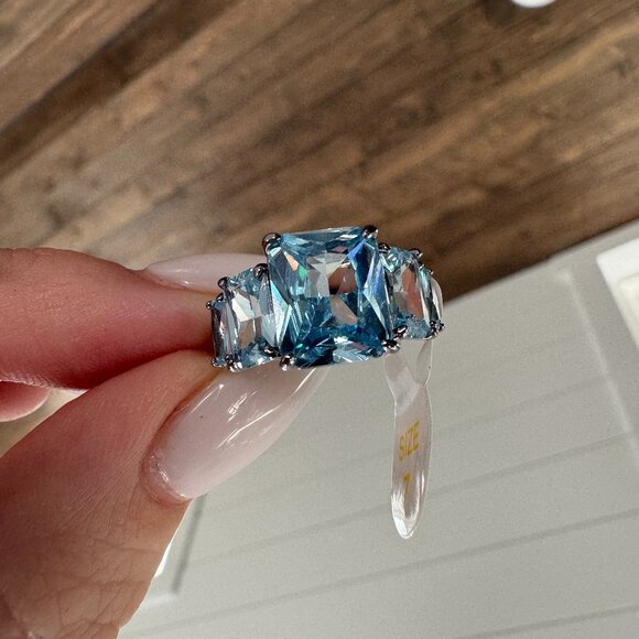 Bomb Party | Jewelry | Bp March Aquamarine 225 Ring | Poshmark